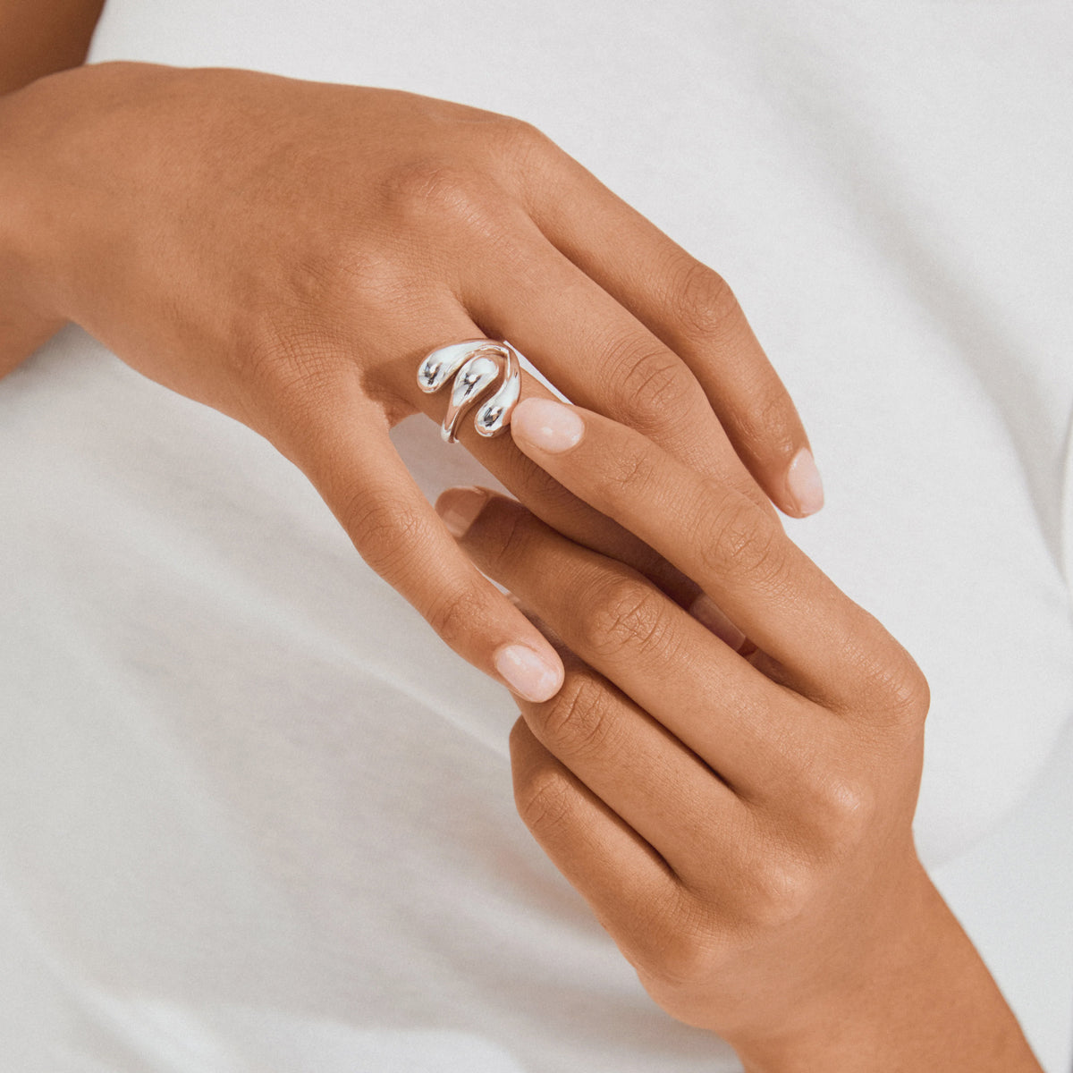 Ring: Melting Design JENNINGS - Silver Plated - Pilgrim
