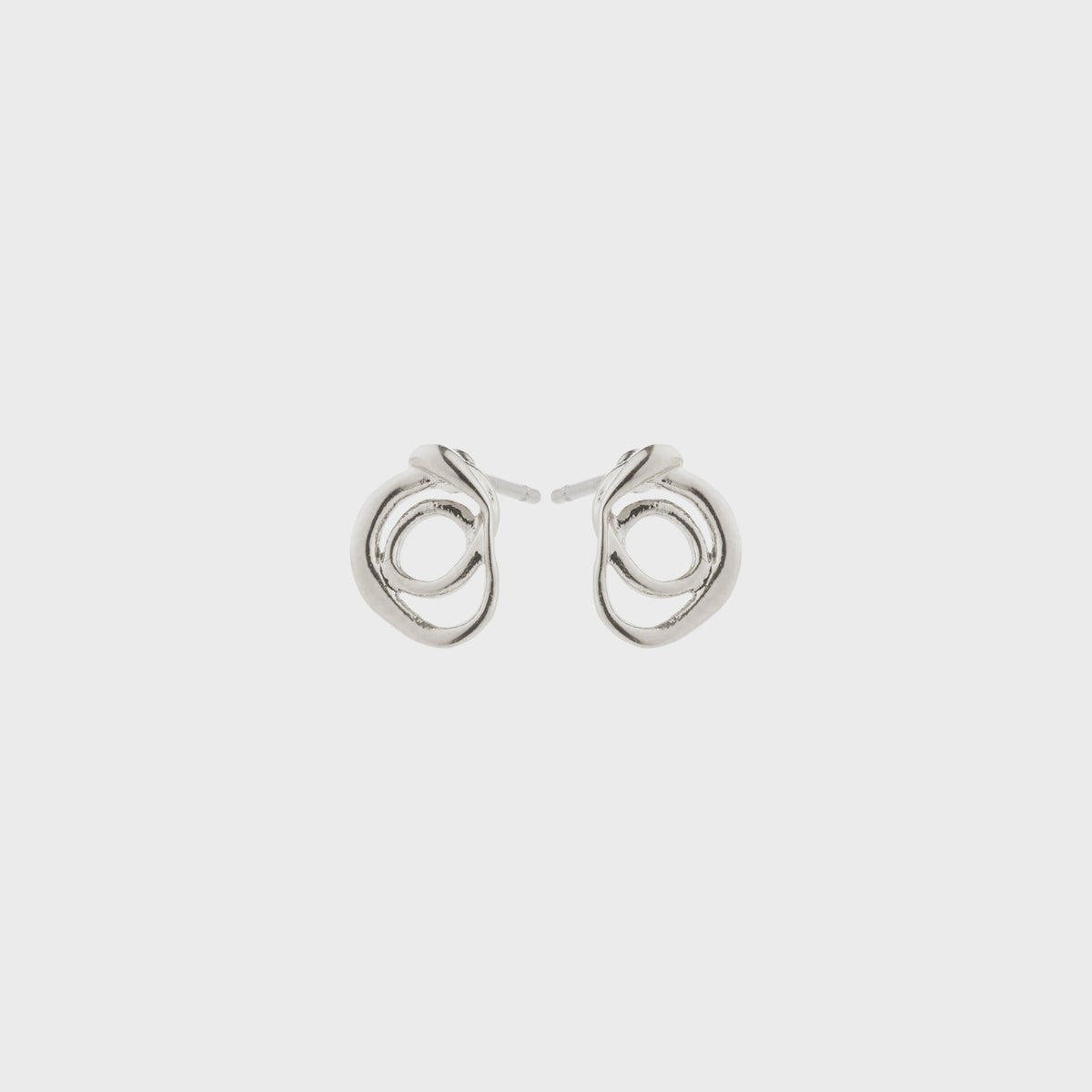 Earrings: Stud Doodle Design DIEGO - Silver Plated - PILGRIM