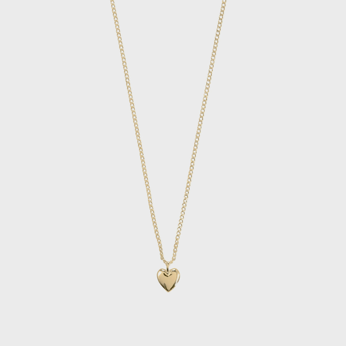 Necklace: Gold Plated Long Chain Heart Pendant ALAIA - Gold - Pilgrim