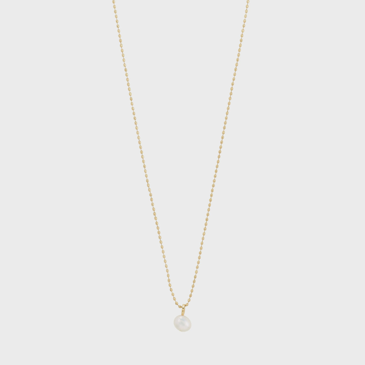Necklace: Long Adjustable Large Pearl HADLEY - Gold Plated PILGRIM