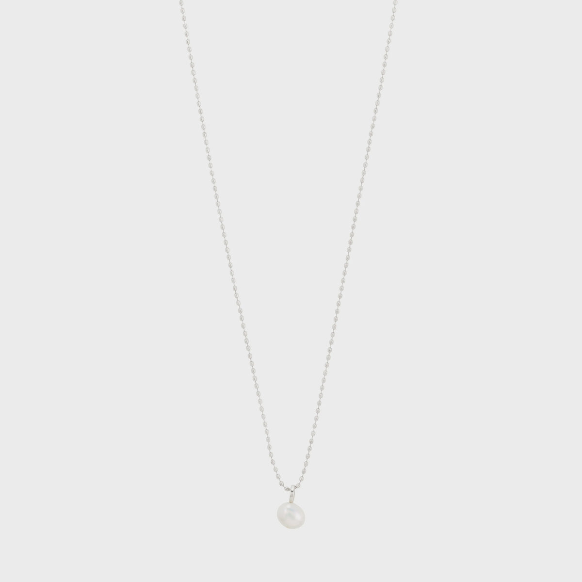 Necklace: Long Adjustable Large Pearl HADLEY - Silver Plated PILGRIM