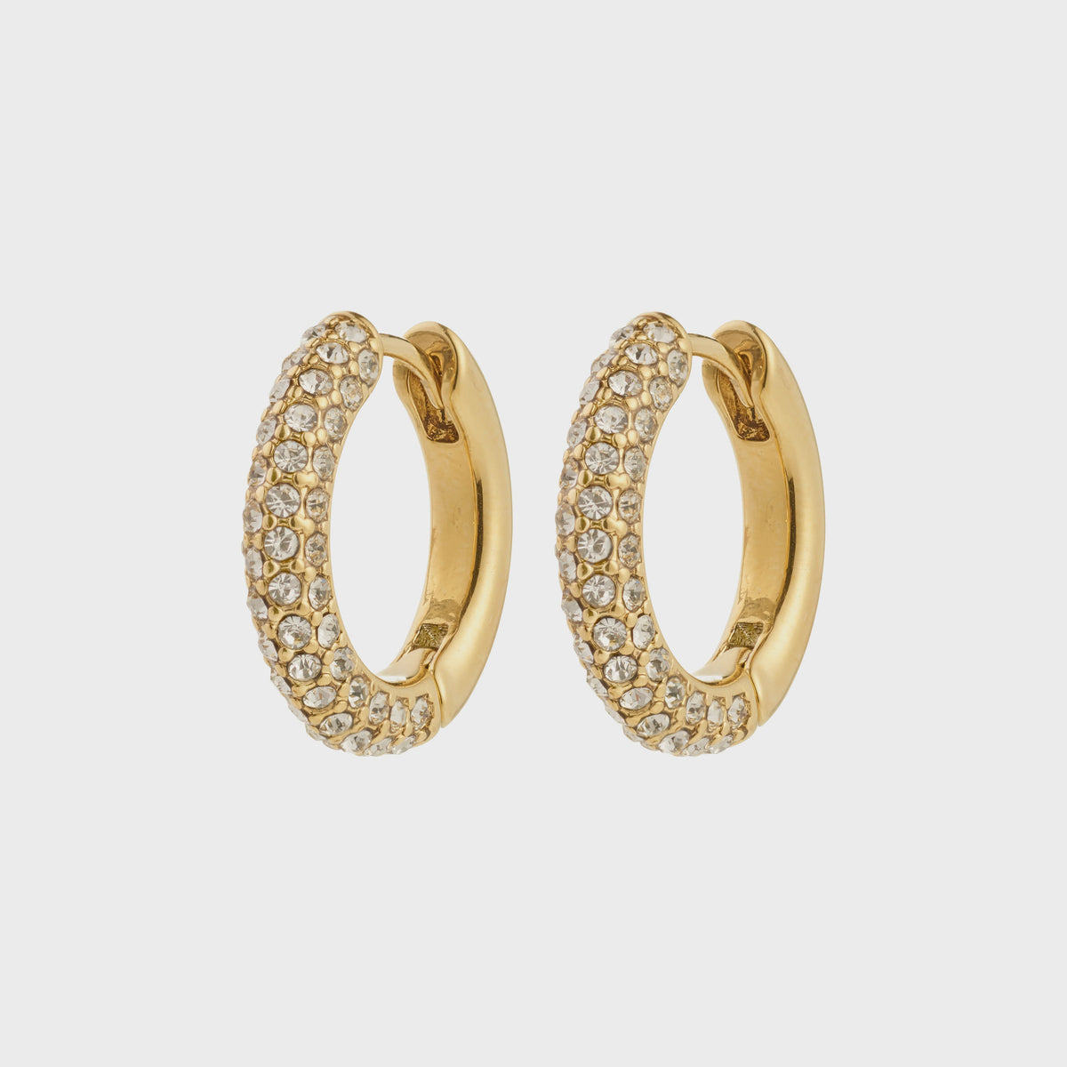 Earrings: Hoop Sparkling Preciosa Crystals - Gold Plated - Pilgrim
