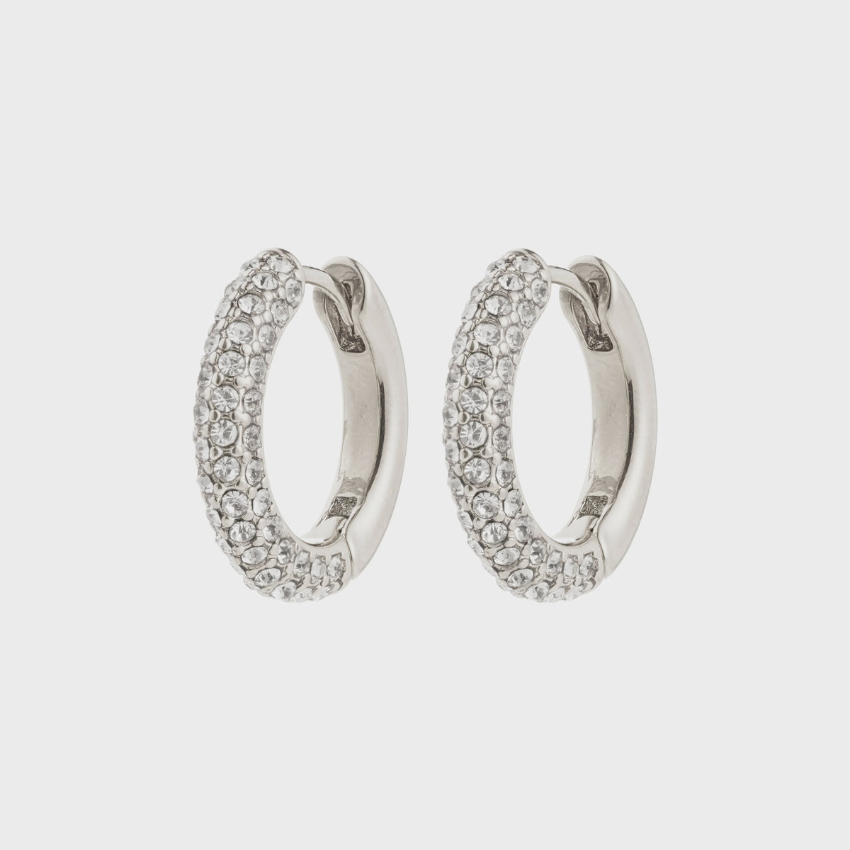 Earrings: Hoop Sparkling Preciosa Crystals - Silver Plated - Pilgrim