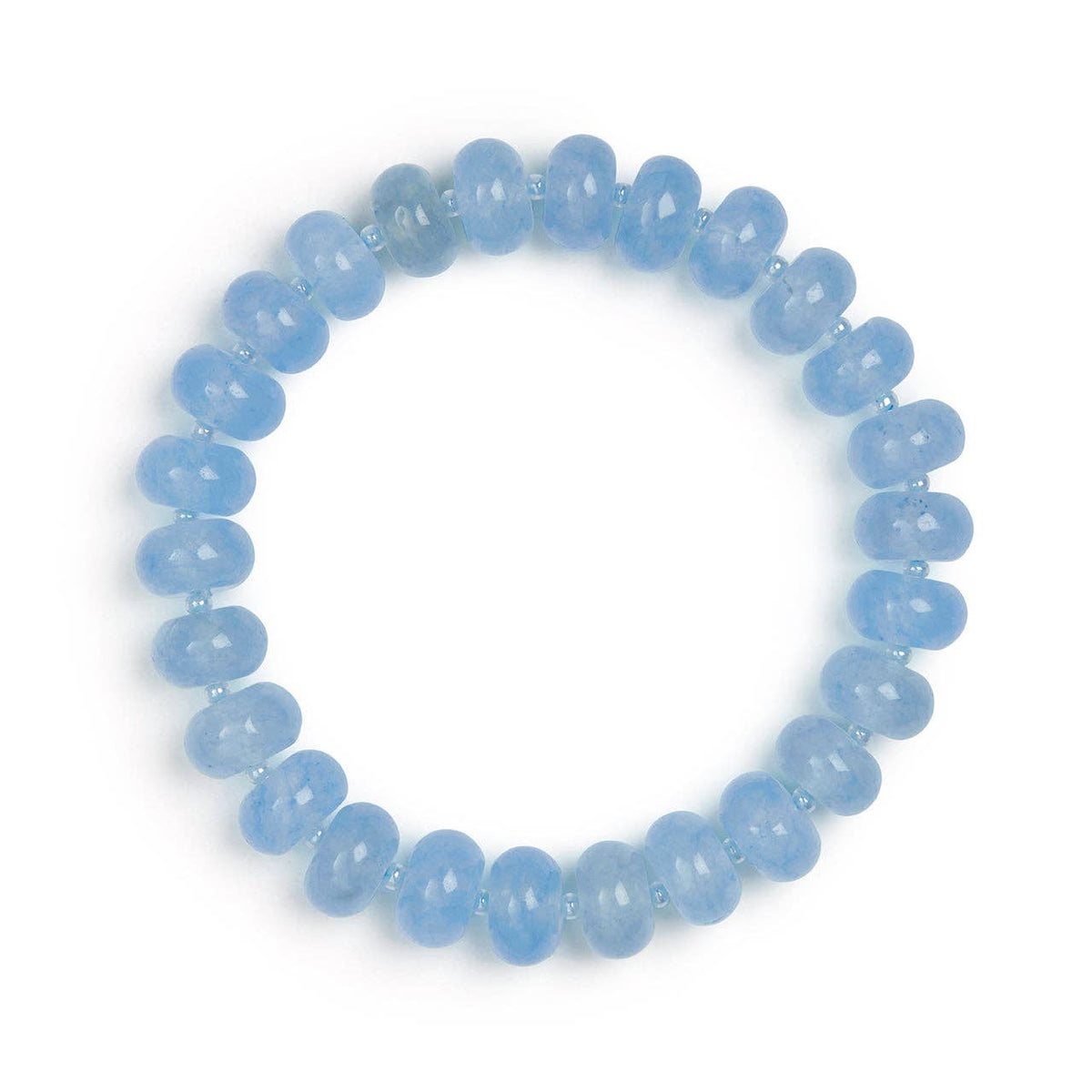 Bracelet:  Jade Stone Natural Beaded- Blue - XuXa