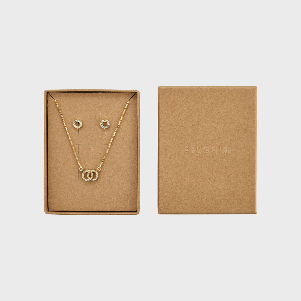 Gift Set: HARLAN Necklace & Earrings - Gold Plated - Pilgrim