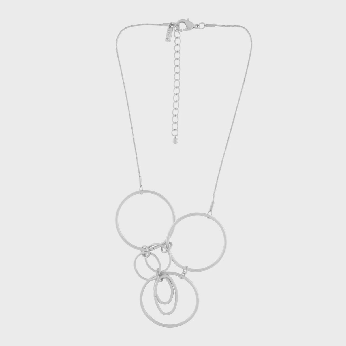 Necklace: Short Tempeste Statement - Silver Plated - FASHION - Dansk