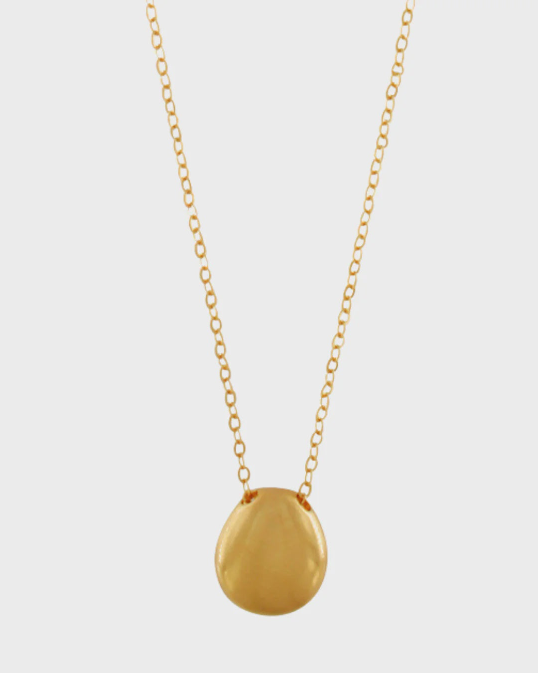 Necklace: Long Chain Organic Ball Matt Scratched Tabitha   - Gold Plated - DANSK