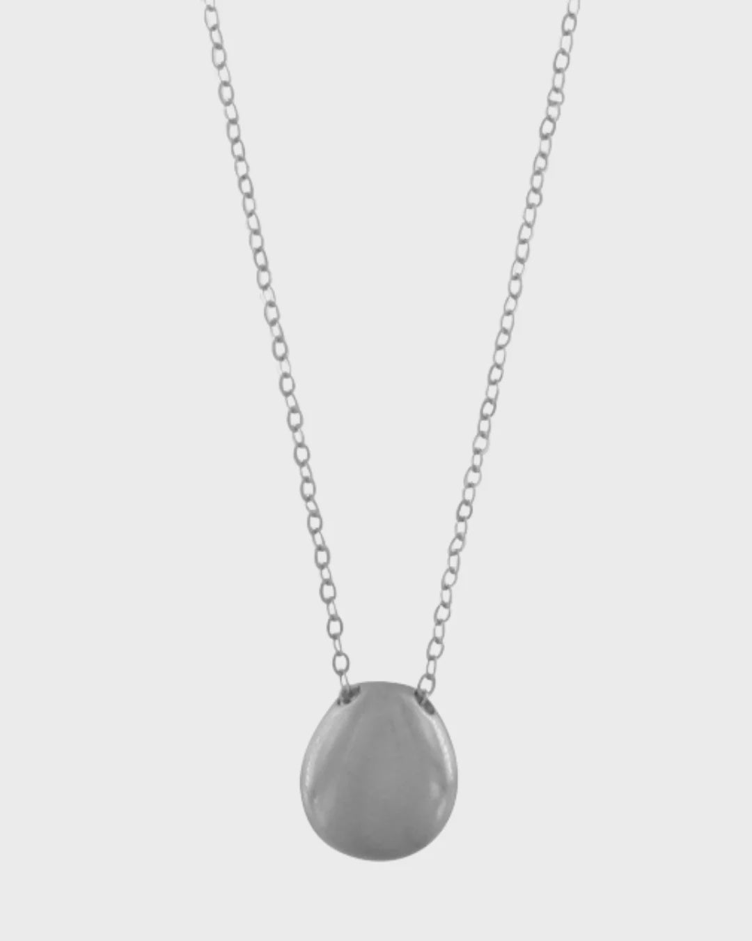 Necklace: Long Chain Organic Ball Matt Scratched Tabitha   - Silver Plated - DANSK
