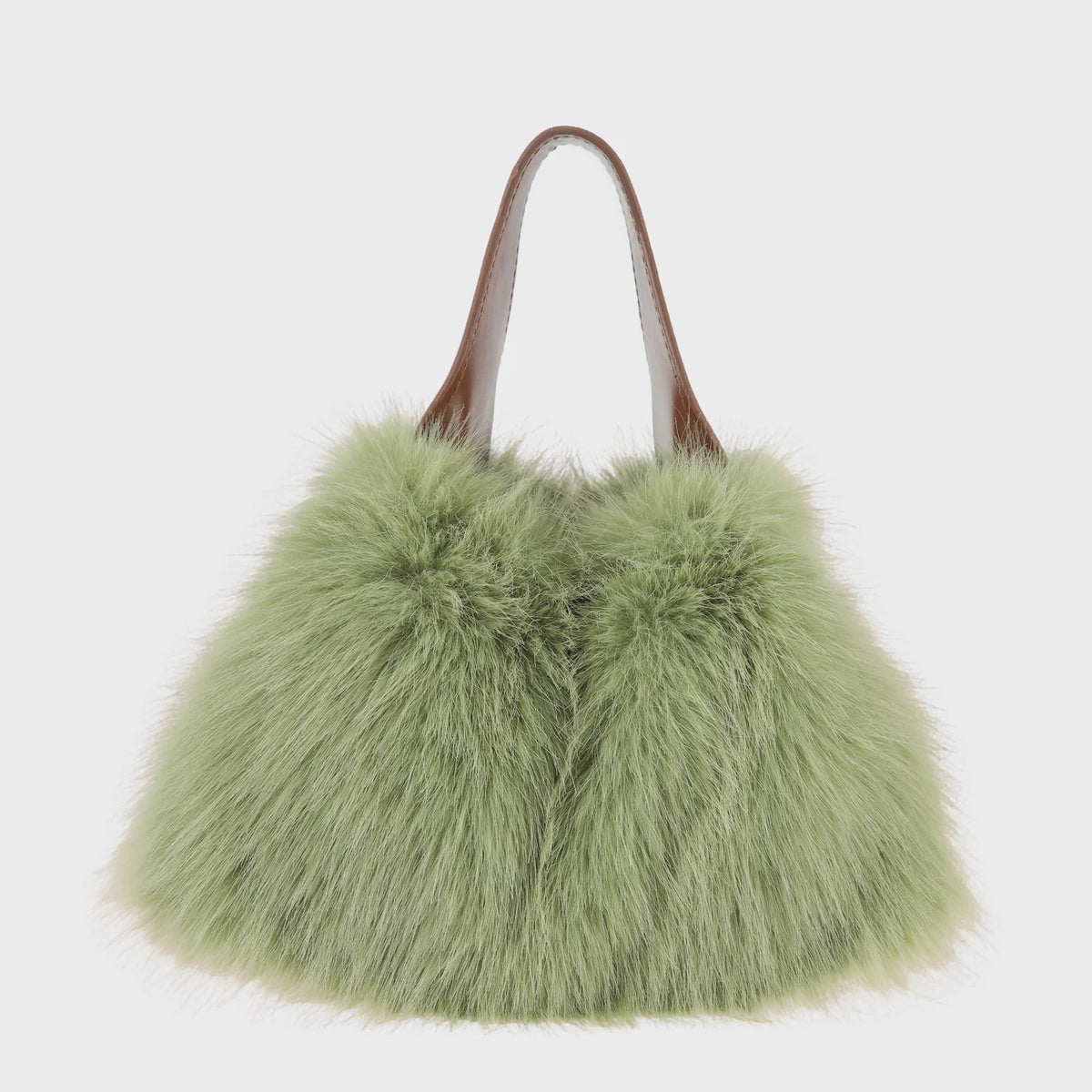 ote Bag: Faux Fur With Handle - Artichoke - Park Lane