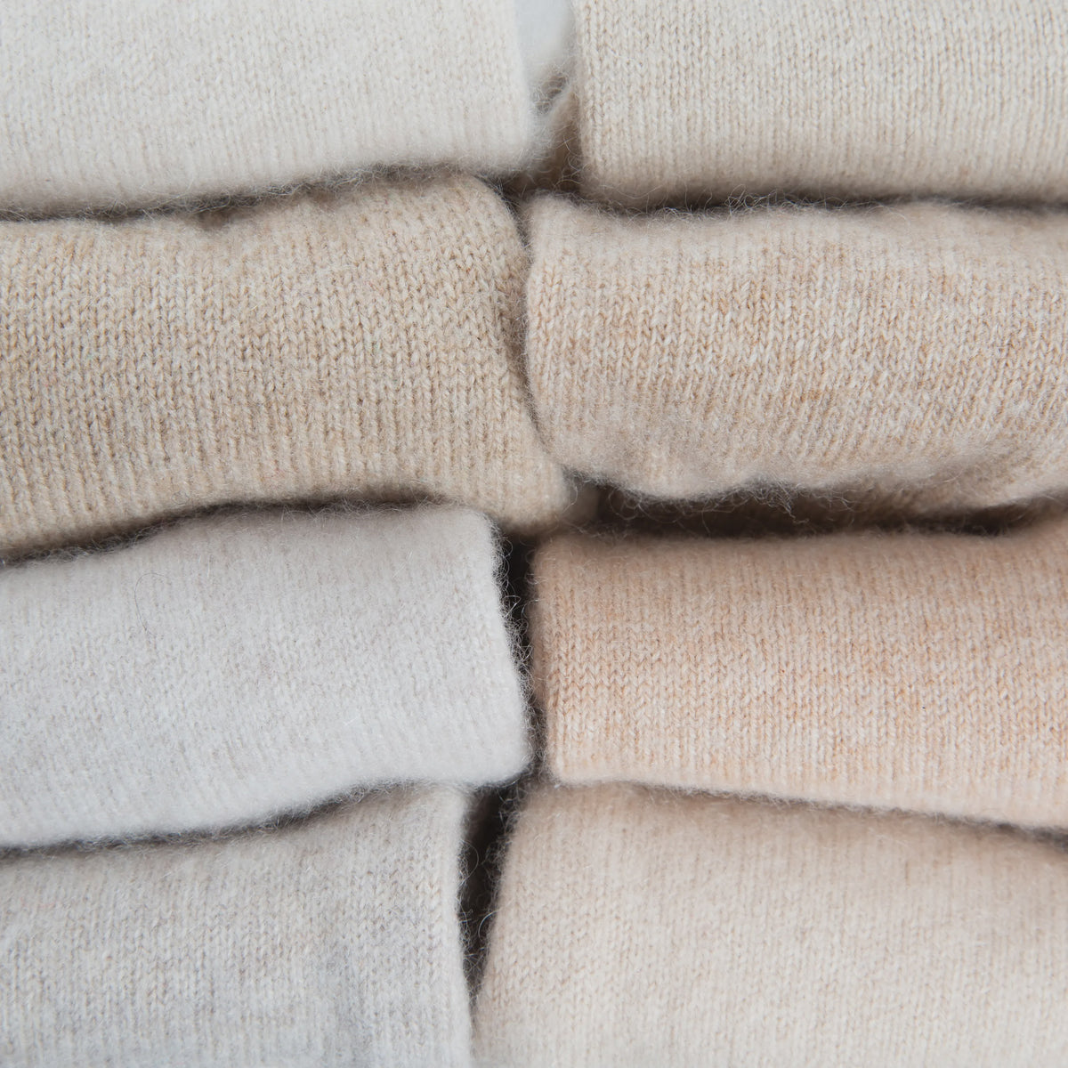 Fingerless Gloves: Cashmere Hand Made - Pale Shades  - Turtle Doves