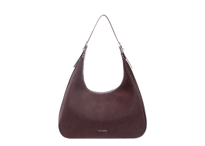 Shoulder Bag: Faux Leather Shopper Zip Top Front & Back Pocket - Hot Chocolate - David Jones