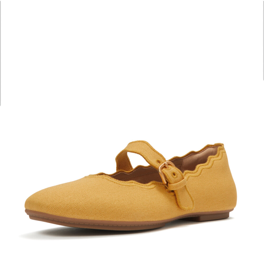 Mary Janes: Canvas WAVE-EDGE Dynamicush™ DELICATO - Turmeric