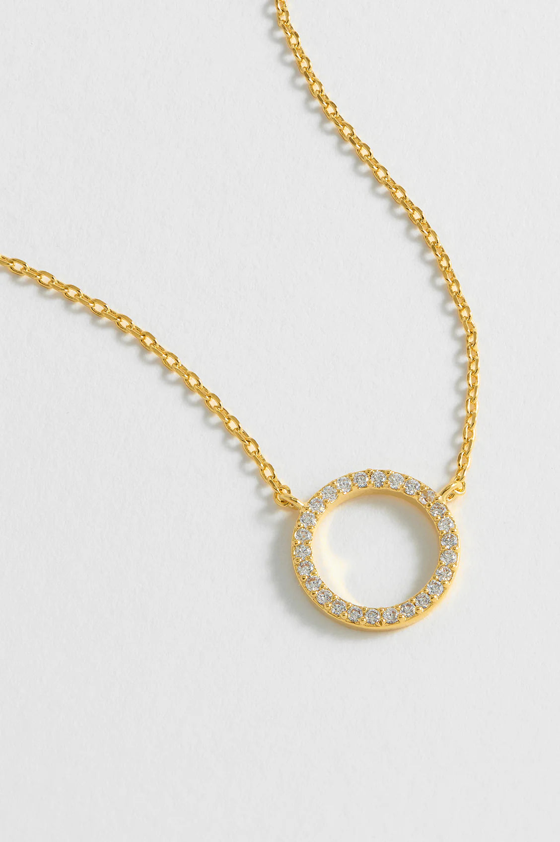 Necklace on Card: Pendant Large Circle YOU ARE CAPABLE OF AMAZING THINGS  - Gold Plated - Estella Bartlett