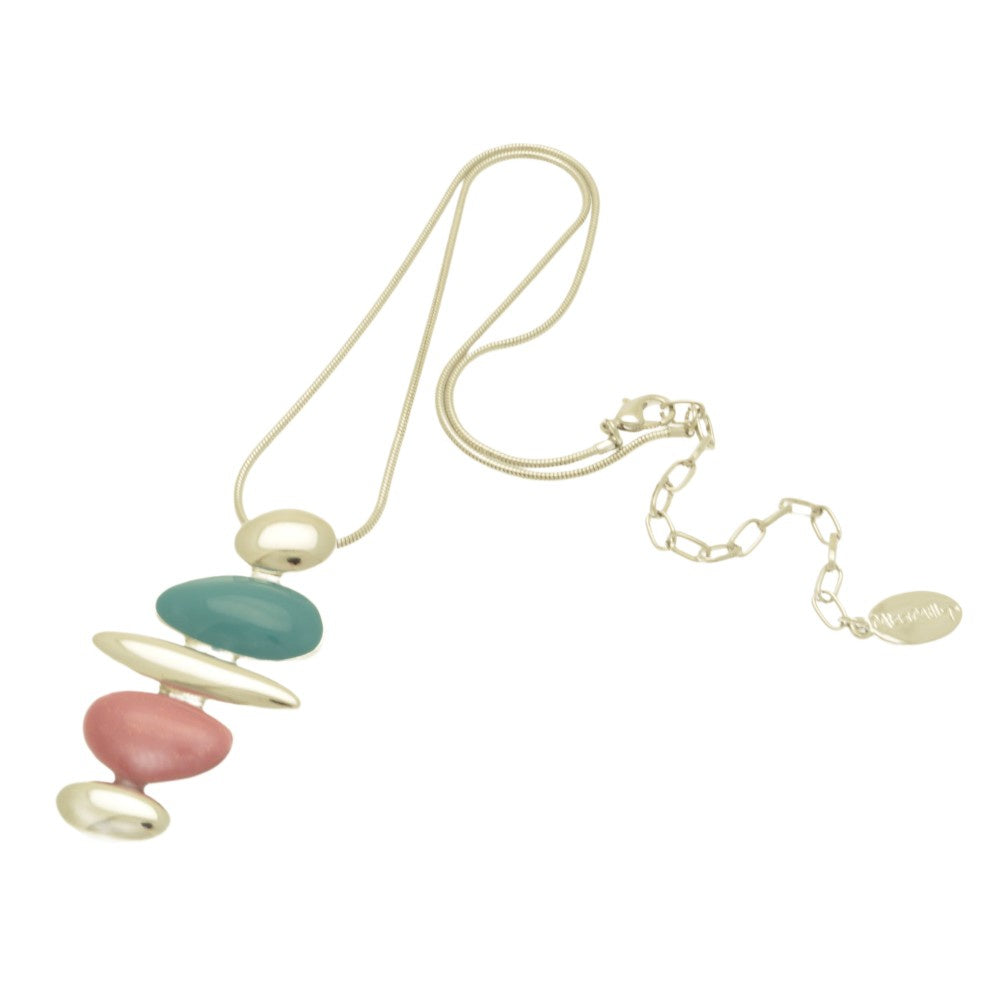 Necklace: Short Adjustable Resin Carin - Pink - Miss Milly