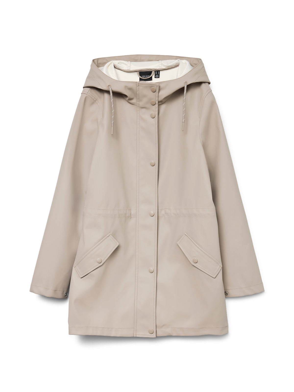 Jacket: Waterproof Raincoat w Hood MALOU - Beige - Vero Moda