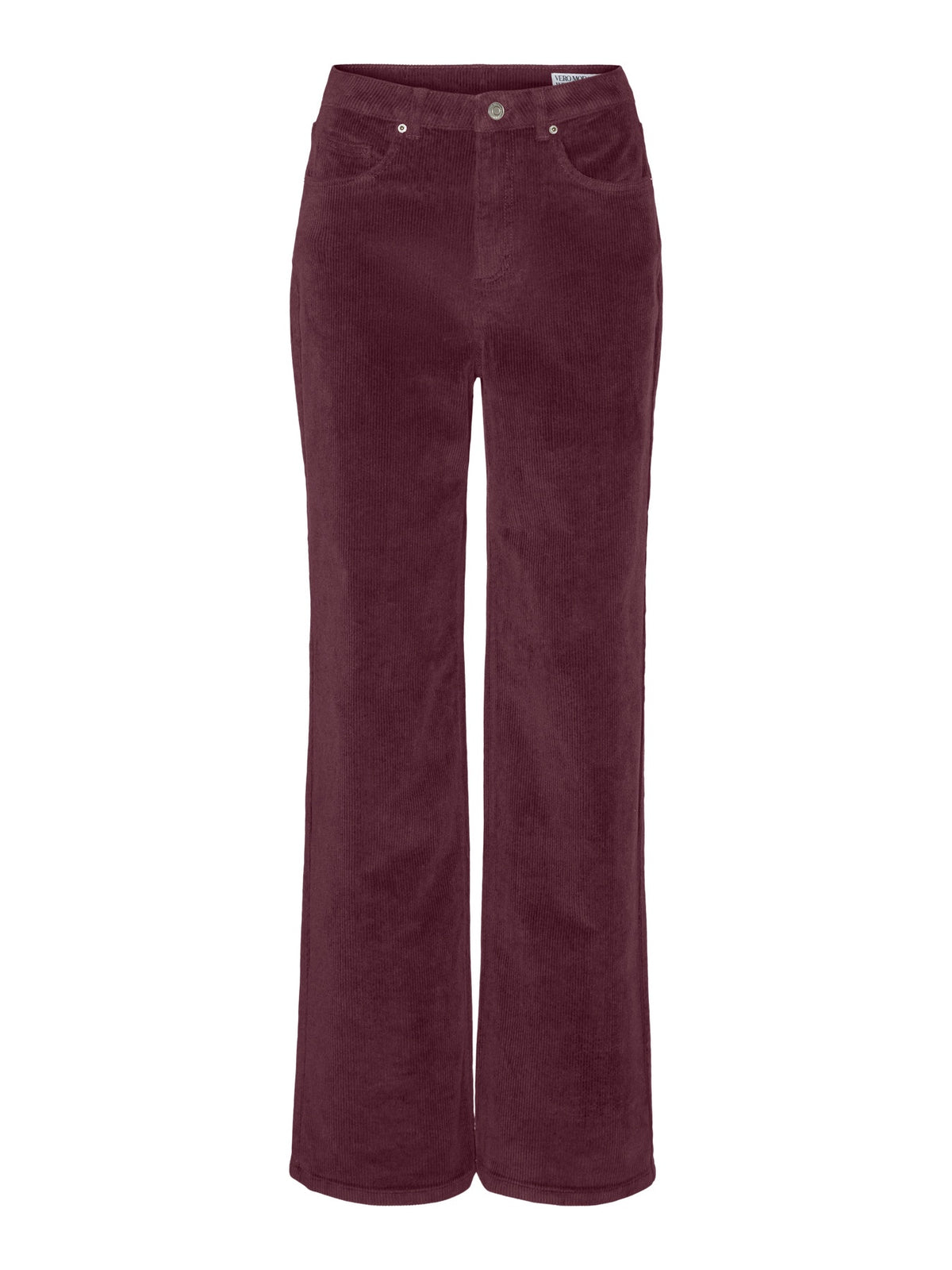 Trousers: Wide Leg High Rise TESSA - Burgundy - Vero Moda