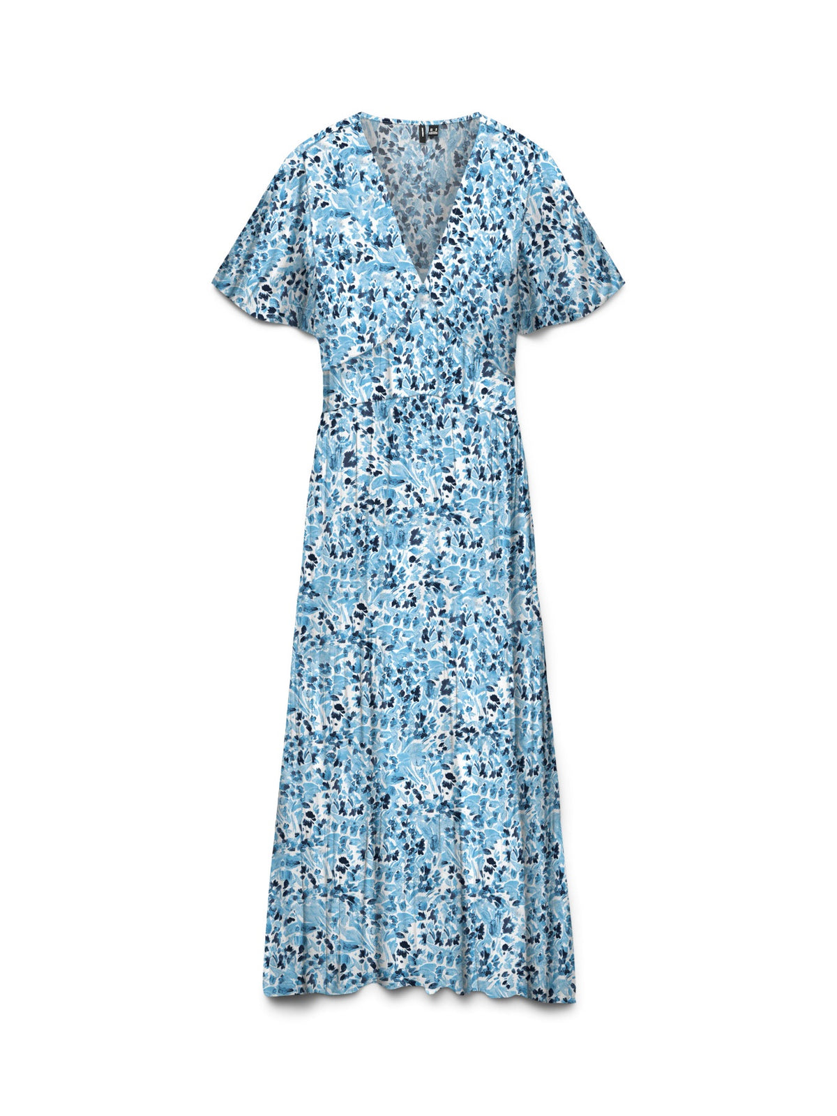 Long dress: ECOVERO Floral Print MENNY  - Alaskan Blue & White - Vero Moda