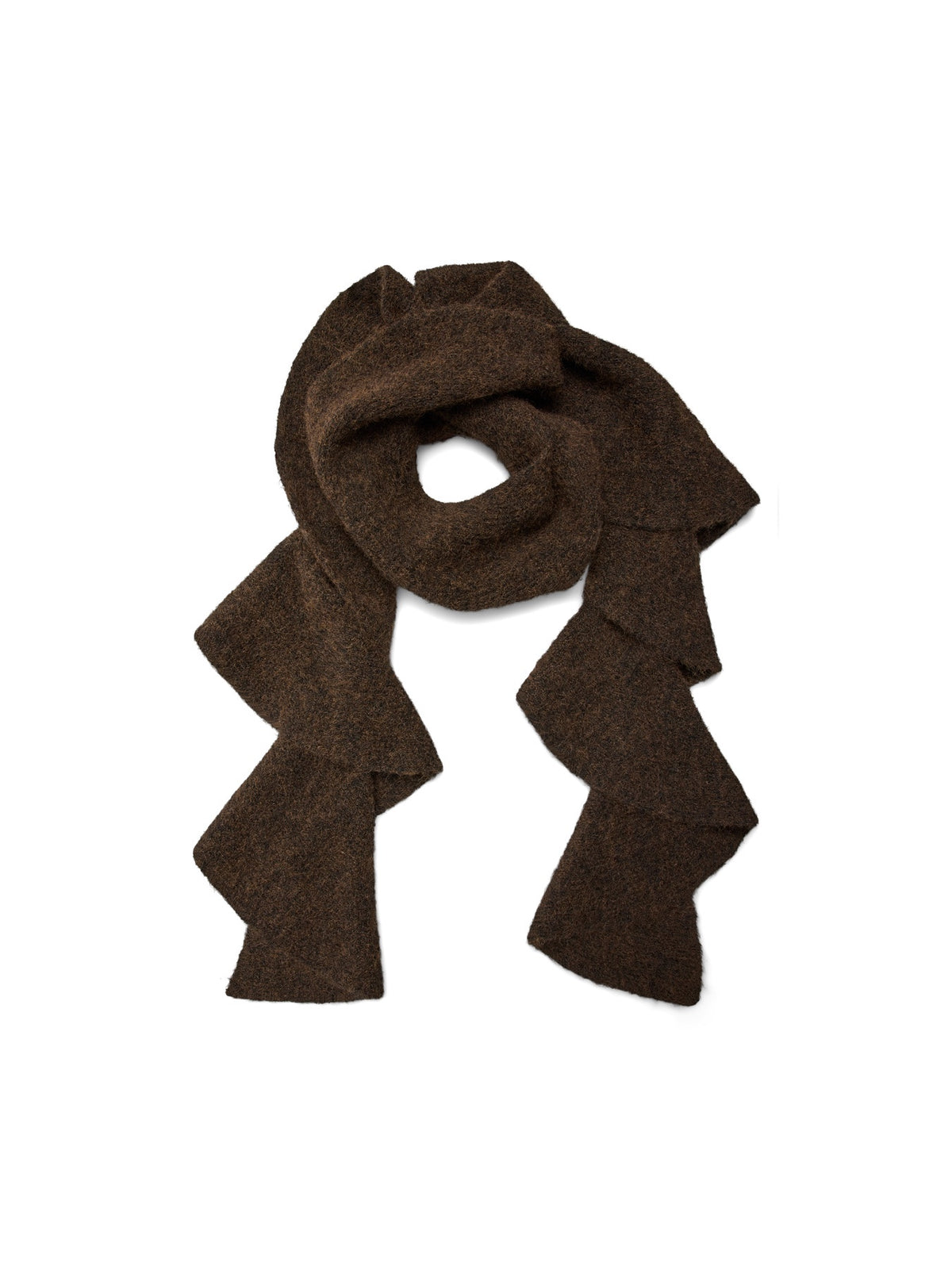 Scarf: Knitted Glitter ZigZag Shape KARLINA - Chocolate - Vero Moda