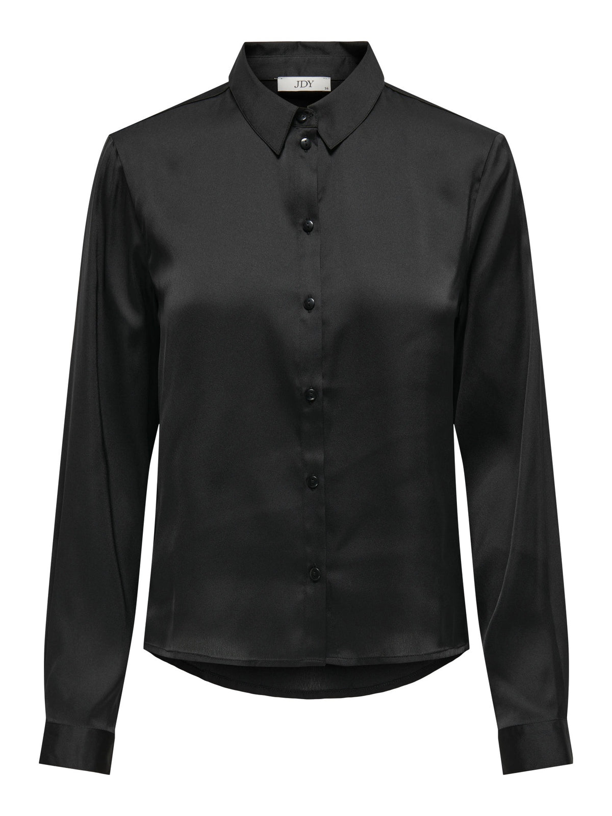 Shirt: Silky Long Sleeve Collar FIFI - Black - JdY