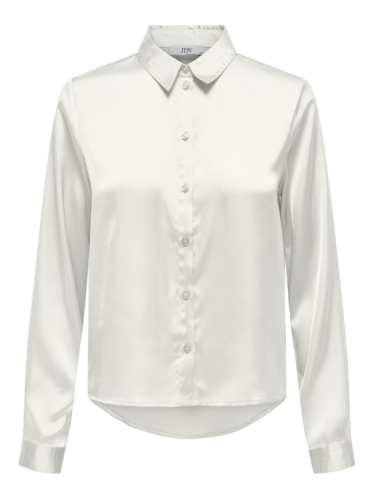 Shirt: Silky Long Sleeve Collar FIFI - Snow White - JdY