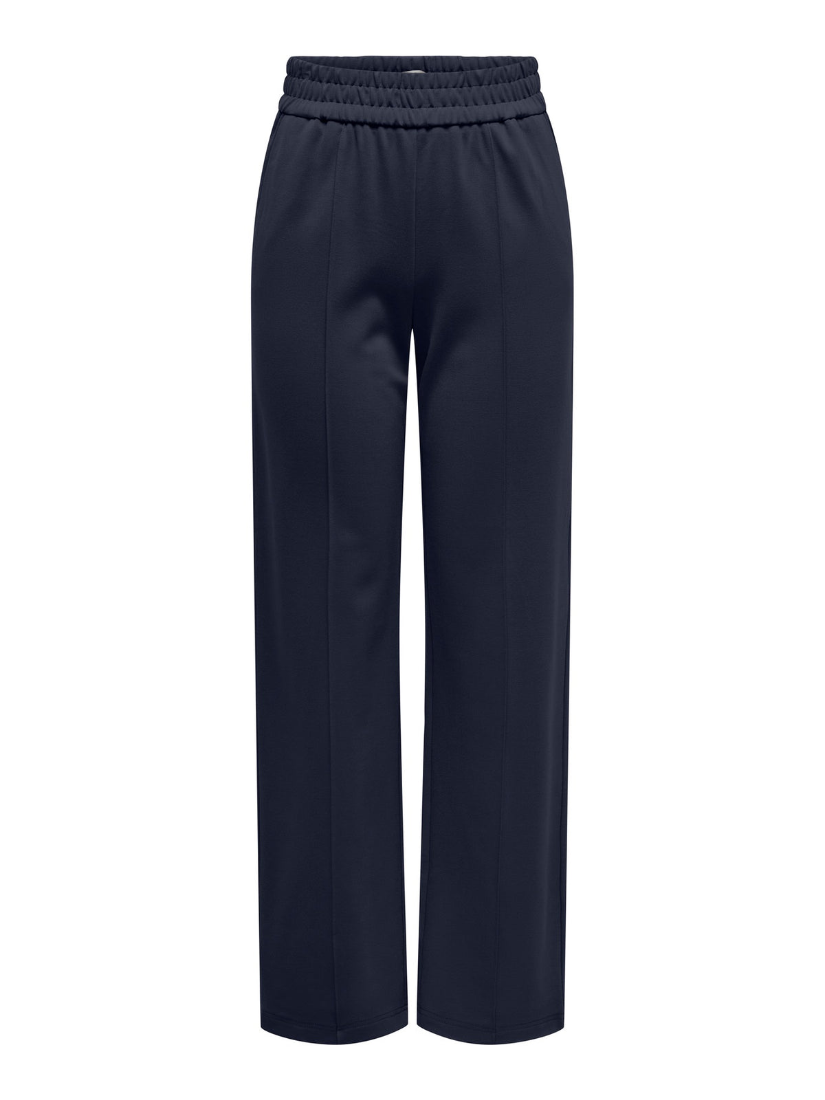 Trousers: Wide Leg Mid Elasticated Waist L32" POPTRASH - Navy Blue - ONLY