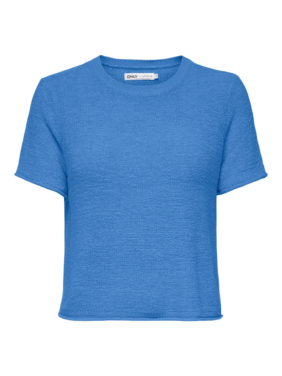 Top: Fine Knit Short Sleeve O Neck SUNNY - Ultramarine - ONLY