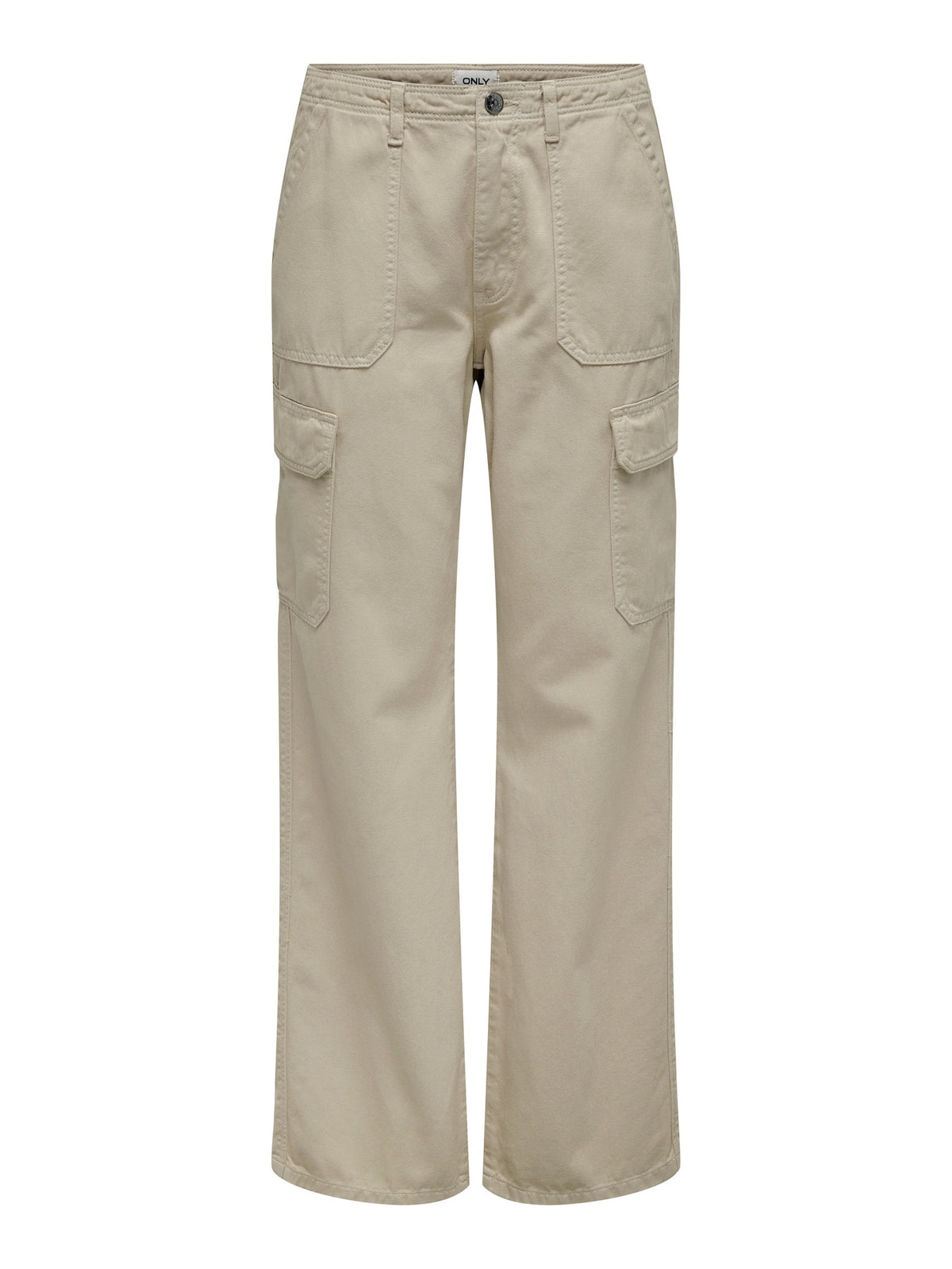 Trousers: Cargo Hight Waist Pockets L32" MALFY - Beige - ONLY