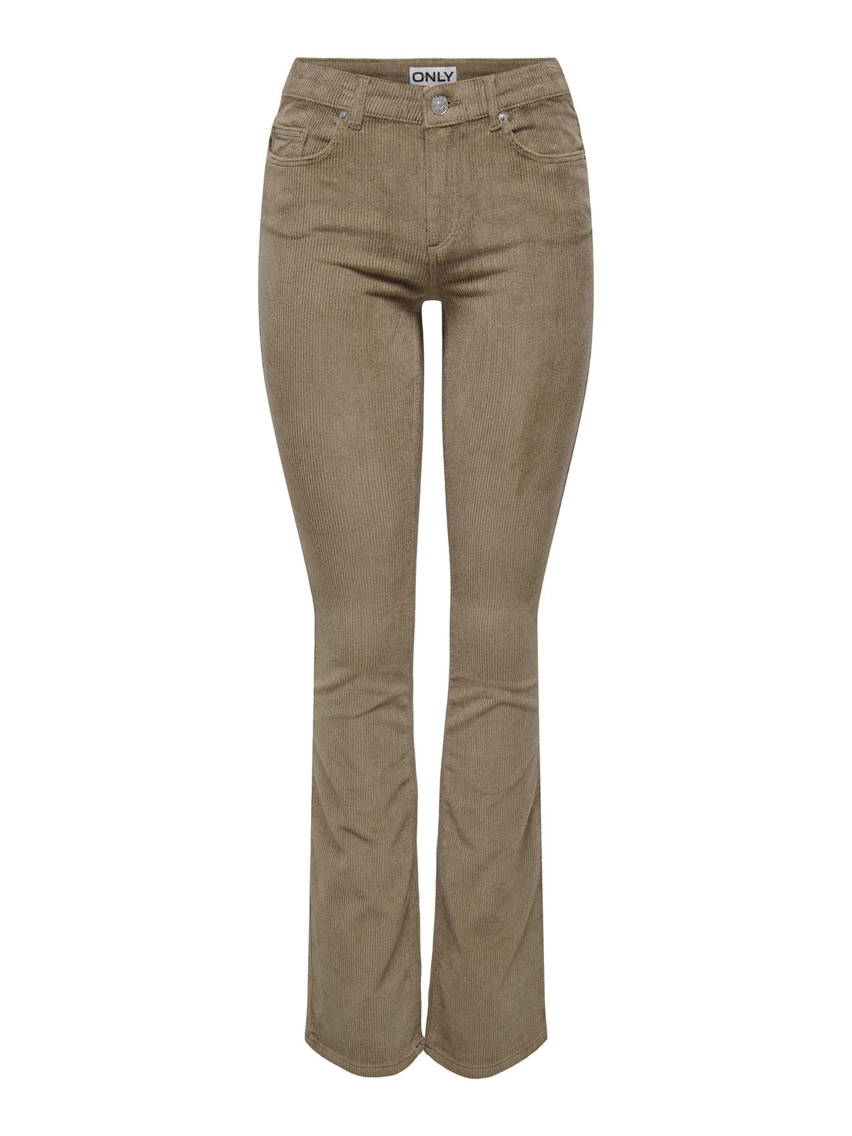 Trousers: Cord Boot Cut Mid Waist  MARY- Tan - ONLY