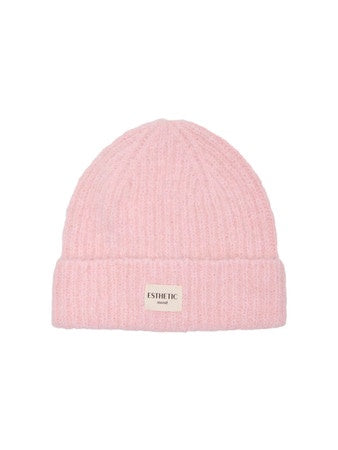 Hat: Knit Beanie Ribbed  SIMARA  - Pink