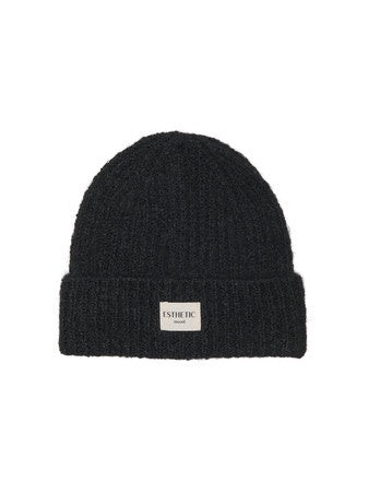 Hat: Knit Beanie Ribbed  SIMARA  - Black