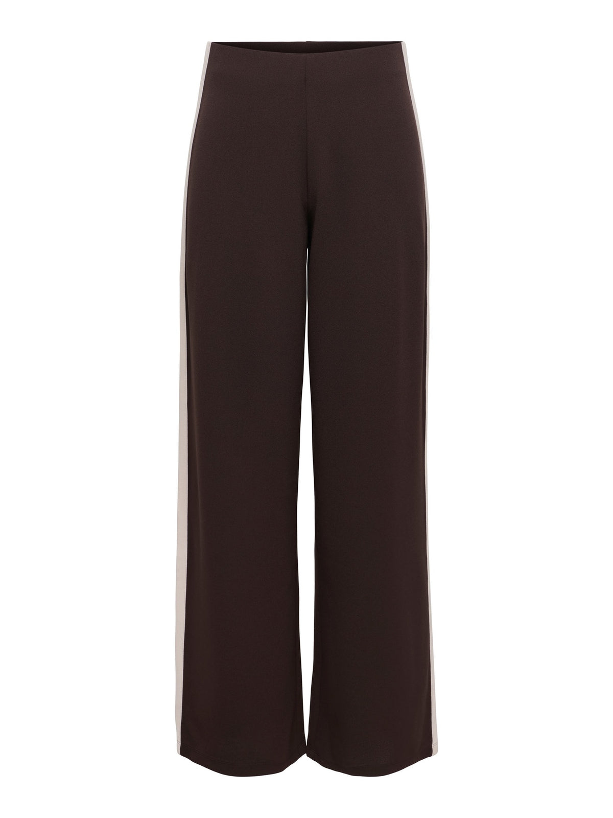 Trousers: Stretch Wide 32" Leg Panel Stripe GEGGO - Chocolate Brown - JdY
