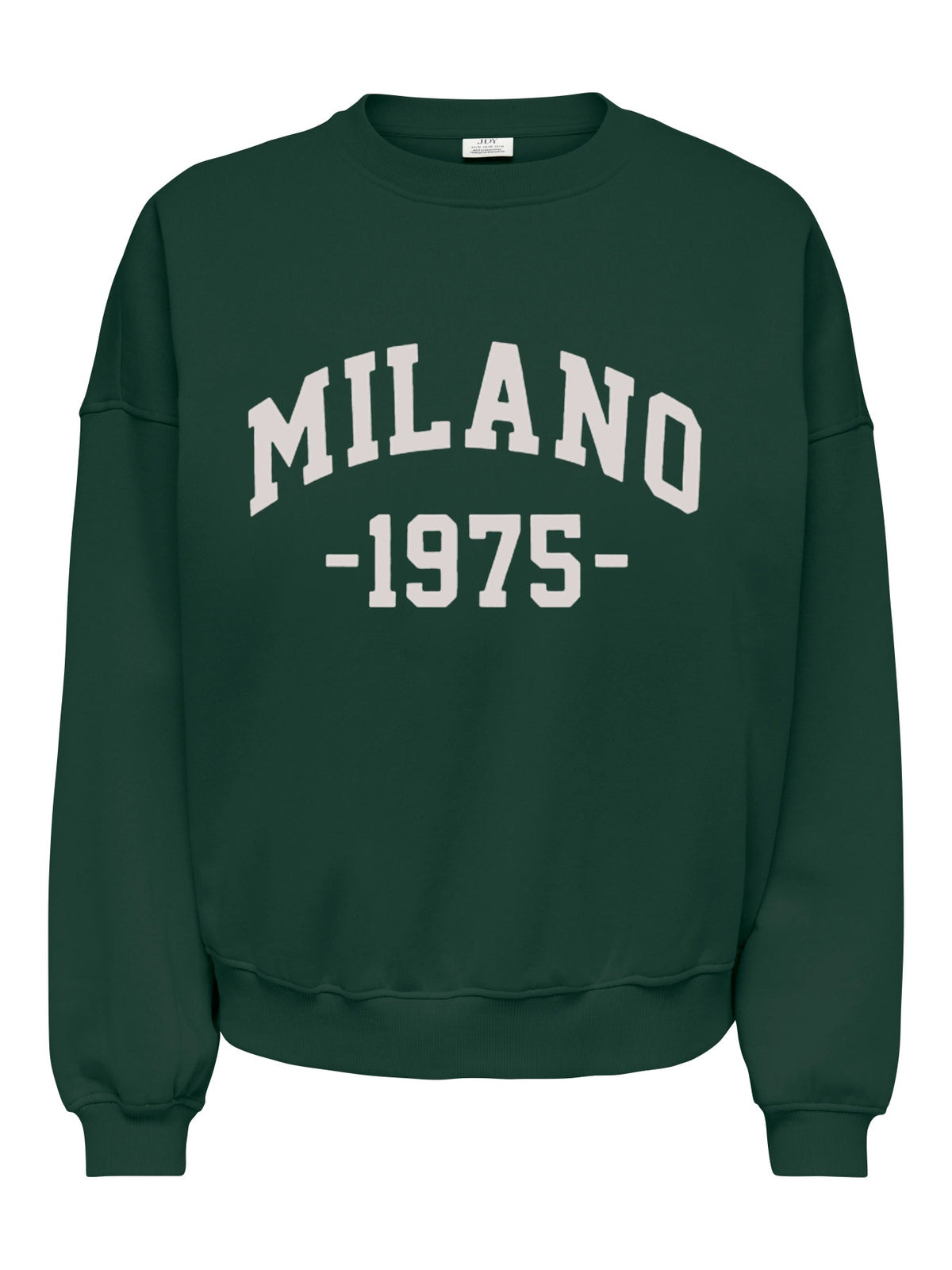 Sweatshirt: Cotton Long Sleeve MILANO MESA - Pine Grove Green - JdY