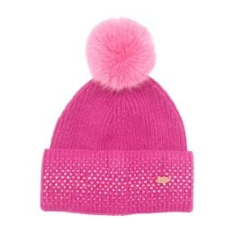 Hat: Knitted Sequins Nylon Mix - Magenta - Miss Sparrow