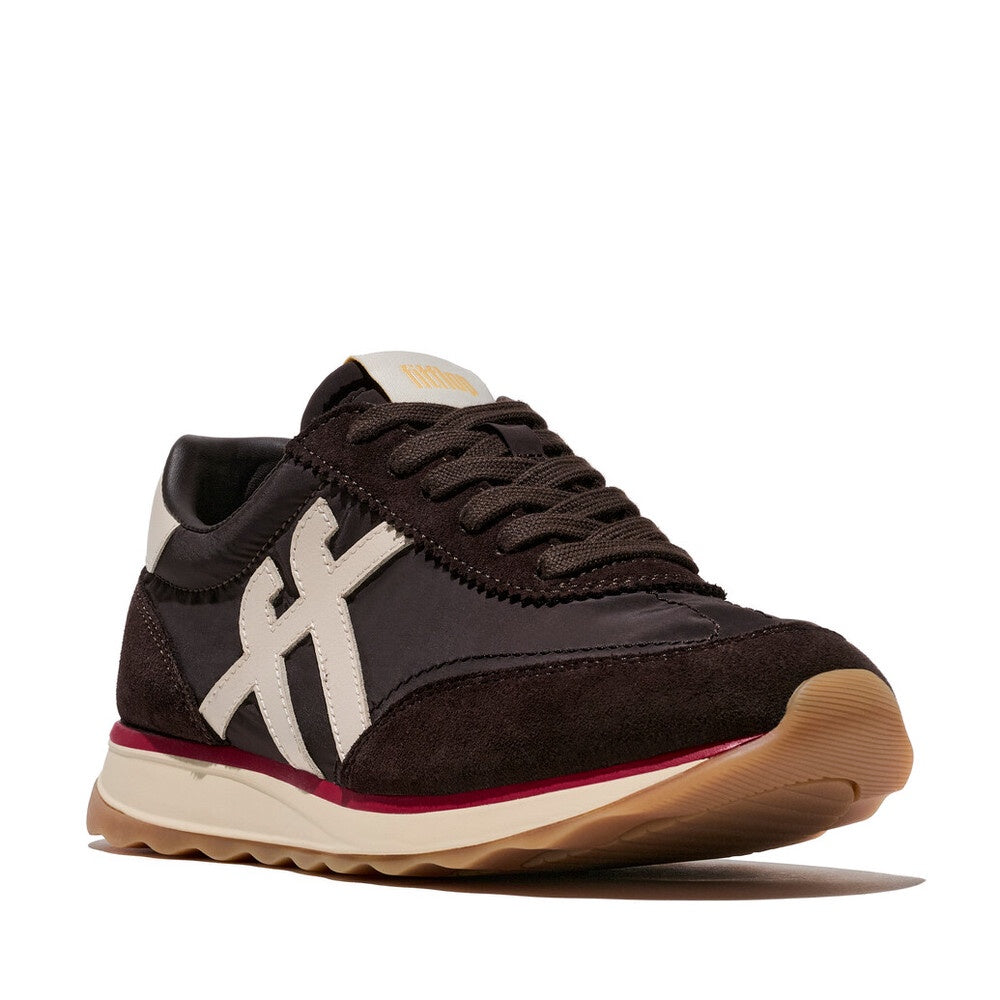 Trainers: SUEDE RETRO-Q   - Chocolate Brown & Beige - FitFlop