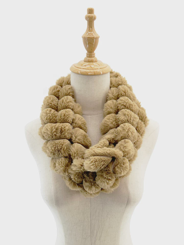 Scarf: Cowl Neck Snood Faux Fur - Assorted Colours