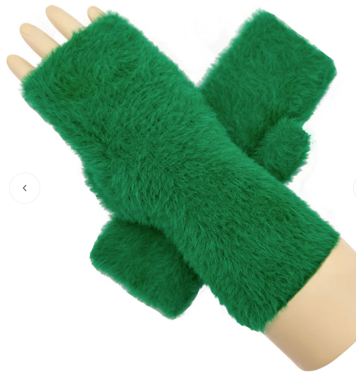 Wrist Warmer Fingerless Gloves: Soft Fluffy Plain - Assorted Colours