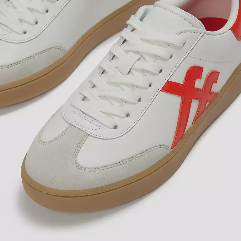 Trainers: Leather T-Toe The Dash - Red & White - Fitflops