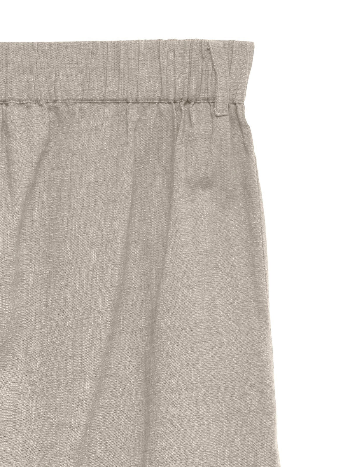 Antique Rose Boutique Vero Moda CAIA beige tailored Bermuda shorts in a breathable cotton and linen blend with an elasticated waistband.
