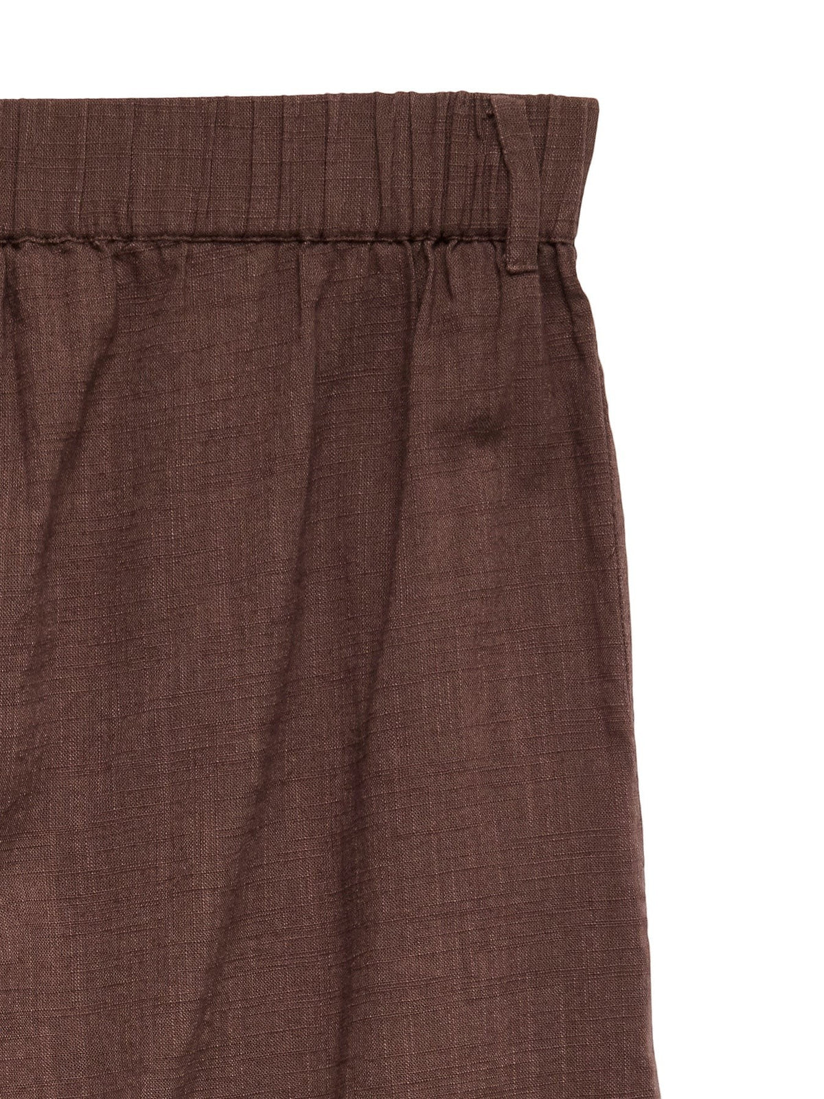 Antique Rose Boutique Vero Moda brown linen blend Bermuda shorts with elasticated waistband and tailored texture