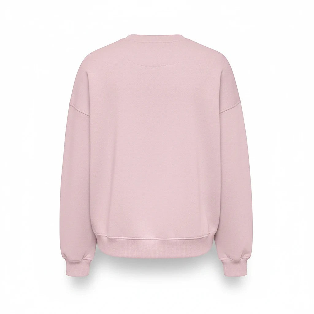 Antique Rose Boutique JDY chalk pink long sleeve sweatshirt with a round neck and soft brushed interior
