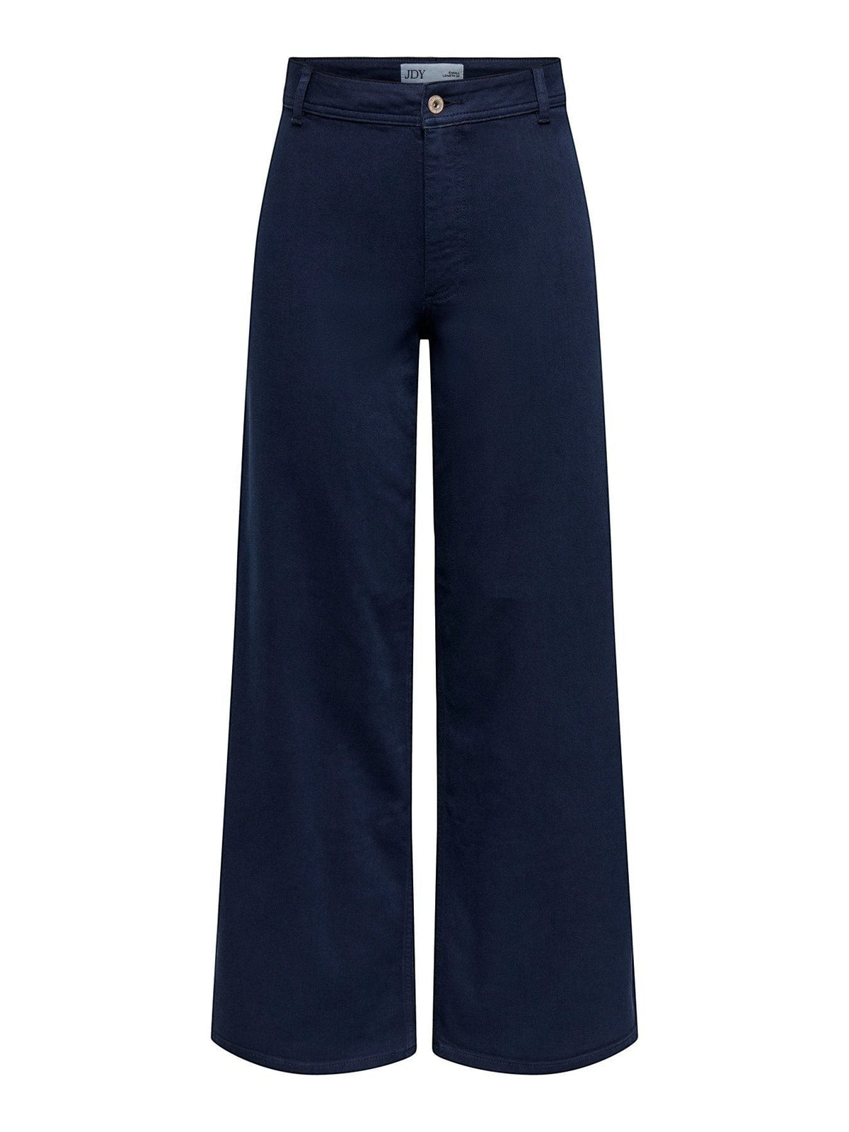 Antique Rose Boutique JdY navy blue wide leg high waist denim trousers in a comfortable cotton blend fabric