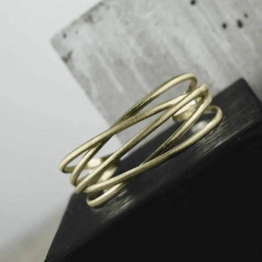 Bracelet: Cuff Multi Strand Thin TARA - Gold Plated - Dansk