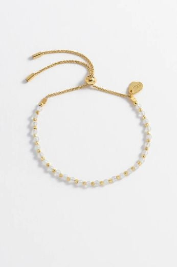 Bracelet: Lariat Amelia Moonstone Gold Plated - Estella Bartlett