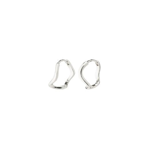Earrings: Hoop Organic ALBERTE - Silver Plated