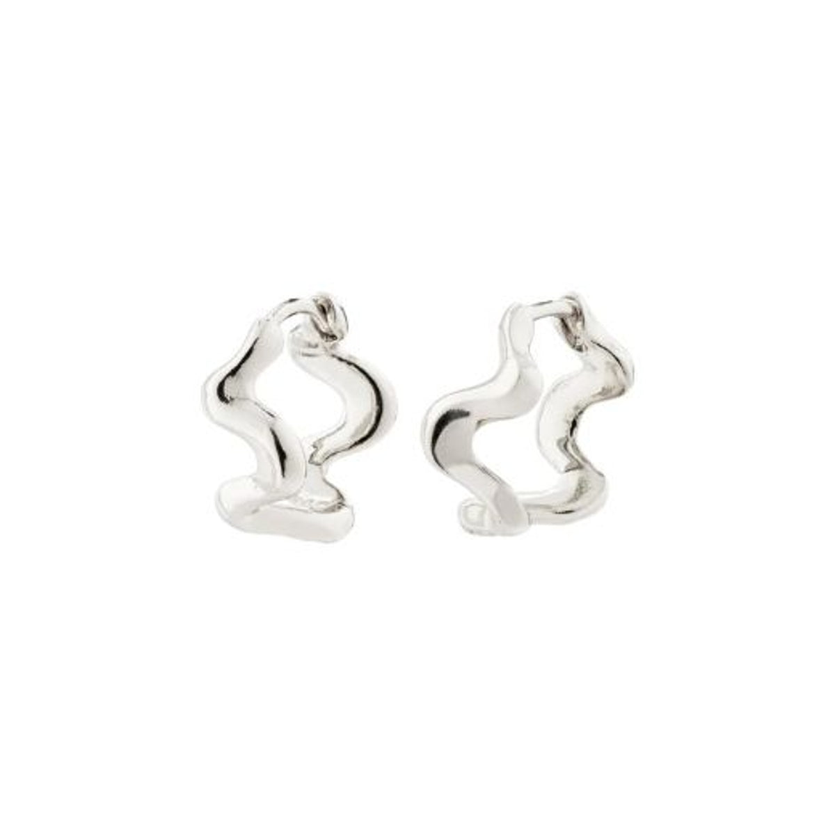 Earrings: Hoop Squiggle PENELOPE - Silver Plated - PILGRIM
