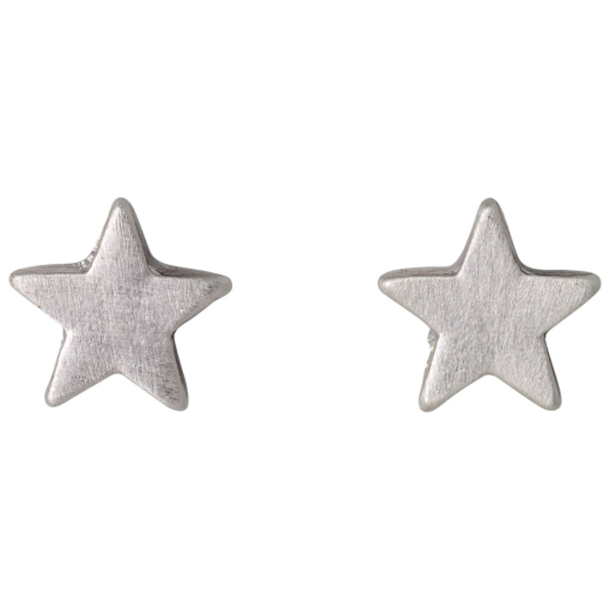 Earrings: Stud Tiny Star Ava Matte - Silver Plated