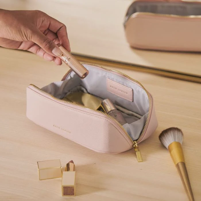 Cosmetic Bag: Soft Vegan Leather Small - Dusty Pink - Katie Loxton