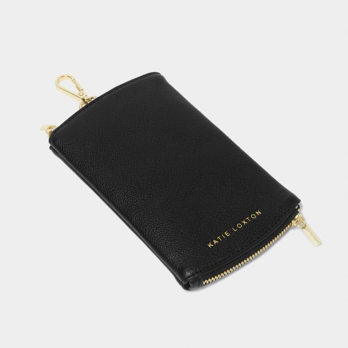 Glasses Case:  Soft Vegan Leather 2 Pairs CLIP ON - Black - Katie Loxton