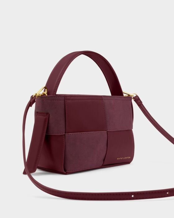 Satchel Bag: Soft Vegan Leather TAYA  - Cherry - Katie Loxton