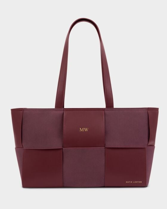Satchel Bag: Large Soft Vegan Leather TAYA - Cherry - Katie Loxton